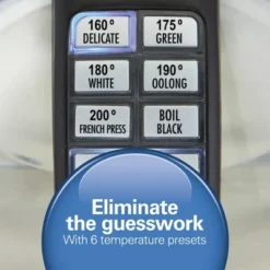 Hamilton Beach 1.7L Glass Variable Temp Kettle 40941R: Electric Tea Maker, 1500W, Hand Wash, Silver, Plastic Handle & Lid -Household Kettle Shop GUEST 01ad20ea 2347 40ff af16 172e412bf73a