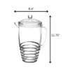 Gulches 2.5 Quarts Swirl Unbreakable Plastic Water Pitcher With Lid - BPA Free, Ideal For Drinks & Juices, With Spout,Clear