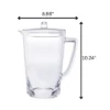 Gulches 2.75 Quarts Oval Halo Design Unbreakable Plastic Water Pitcher With Lid - BPA Free, Ideal For Drinks & Juices, With Spout,Clear 1 Gulches 2.75 Quarts Oval Halo Design Unbreakable Plastic Water Pitcher With Lid - BPA Free, Ideal For Drinks & Juices, With Spout,Clear -Household Kettle Shop GUEST 0495e5b6 bdd3 40c9 a1ef 066f4c99a7a8