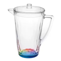Gulches 2.5 Quarts Rainbow Design Unbreakable Plastic Water Pitcher With Lid - BPA Free, Ideal For Drinks & Juices, With Spout -Household Kettle Shop GUEST 05497fed 68bd 4304 b578 05711e89e441