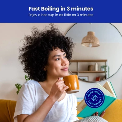 Chefman 1.8L Rapid-Boil Kettle With Keep Warm And Tea Infuser - Stainless Steel: Electric Water Boiler, 1500W, Silver 4 Chefman 1.8L Rapid-Boil Kettle With Keep Warm And Tea Infuser - Stainless Steel: Electric Water Boiler, 1500W, Silver - Image 2