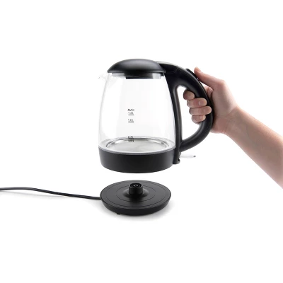 Aroma 1.2L Glass Kettle: Electric Water Boiler With LED Indicator, Automatic Shut-Off, Boil Dry Protection, 1500W 3 Aroma 1.2L Glass Kettle: Electric Water Boiler With LED Indicator, Automatic Shut-Off, Boil Dry Protection, 1500W