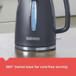 Black & Decker BLACK+DECKER 1.7L Cordless Electric Kettle, KE1555GY, Water Window, Rapid Boil, Auto Shutoff, Grey 15 Black & Decker BLACK+DECKER 1.7L Cordless Electric Kettle, KE1555GY, Water Window, Rapid Boil, Auto Shutoff, Grey -Household Kettle Shop GUEST 0a61cca1 2aab 4d0d b2a5 56c21889ca26