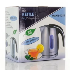 Mega Chef 1.2Lt. Stainless Steel Electric Tea Kettle -Household Kettle Shop GUEST 0bd83b7a 994d 4bc9 a1a2 dcee5de1fa0a