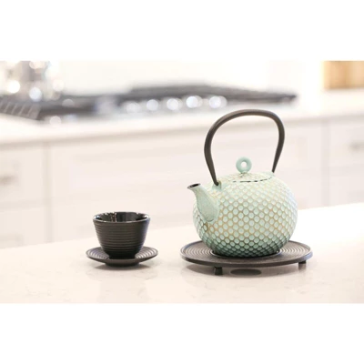 Frieling JA "Dim", Cast Iron Teapot, 34 Fl. Oz., Mint/Gold 5 Frieling JA "Dim", Cast Iron Teapot, 34 Fl. Oz., Mint/Gold - Image 3