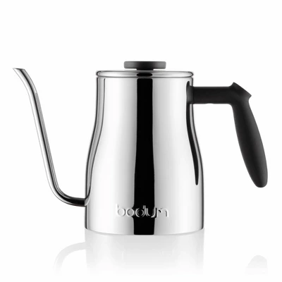 Bodum Bistro 34oz Stovetop Gooseneck Kettle - Stainless Steel: Best Tea & Pour Over Kettle, Ergonomic Handle, Hand Wash 7 Bodum Bistro 34oz Stovetop Gooseneck Kettle - Stainless Steel: Best Tea & Pour Over Kettle, Ergonomic Handle, Hand Wash - Image 5