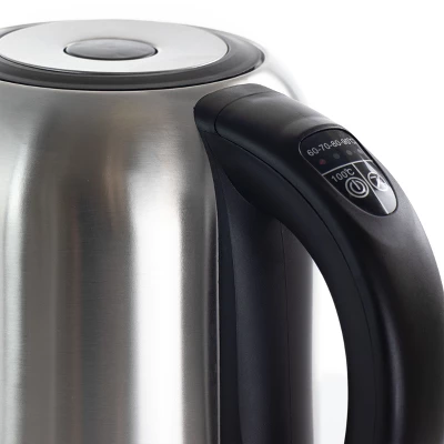 MegaChef 1.7Lt. Stainless Steel Electric Tea Kettle With 5 Preset Temps 3 MegaChef 1.7Lt. Stainless Steel Electric Tea Kettle With 5 Preset Temps