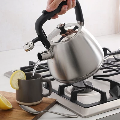 Mr. Coffee® Mr. Coffee Armidale Large 2.5QT Brushed Stainless Steel Whistling Tea Kettle 5 Mr. Coffee® Mr. Coffee Armidale Large 2.5QT Brushed Stainless Steel Whistling Tea Kettle - Image 3