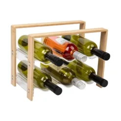 Mind Reader Modern Collection 6 Bottle Bamboo And Acrylic Wine Rack - Brown 13 Mind Reader Modern Collection 6 Bottle Bamboo And Acrylic Wine Rack - Brown -Household Kettle Shop GUEST 1193c08a 670e 4254 a763 5e4c708d22f1