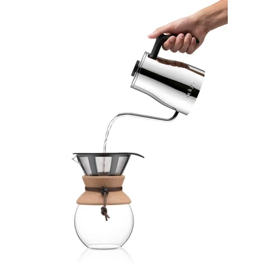 Bodum Bistro 34oz Stovetop Gooseneck Kettle - Stainless Steel: Best Tea & Pour Over Kettle, Ergonomic Handle, Hand Wash 4 Bodum Bistro 34oz Stovetop Gooseneck Kettle - Stainless Steel: Best Tea & Pour Over Kettle, Ergonomic Handle, Hand Wash - Image 2