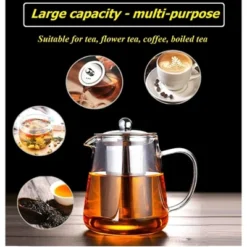 Itopfox Mini Glass Teapot With Removable Stainless Steel Infuser For Blooming & Loose Leaf Tea, Microwave & Stovetop Safe -Household Kettle Shop GUEST 15d18415 9b3c 49ec a6d0 386c467c5581