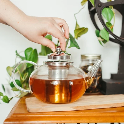GROSCHE JOLIETTE Hand Blown Glass Teapot With Stainless Steel Infuser, 42 Fl Oz. Capacity 3 GROSCHE JOLIETTE Hand Blown Glass Teapot With Stainless Steel Infuser, 42 Fl Oz. Capacity