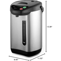 NutriChef Electric Water Boiler & Warmer - 3.38 Quart Hot Pot Kettle With Quick Heating And Vacuum Insulation, Stainless Steel Inner Pot