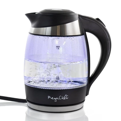 Mega Chef 1.8Lt. Glass And Stainless Steel Electric Tea Kettle: BPA-Free, Push-Button Lid, 360° Base, Overheat Protection 6 Mega Chef 1.8Lt. Glass And Stainless Steel Electric Tea Kettle: BPA-Free, Push-Button Lid, 360° Base, Overheat Protection - Image 4