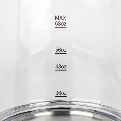 Capresso H2O Glass Select Electric Water Kettle: 68oz Rapid-Boil, LED Indicator, Stainless Steel Lid, 1500W Heater 7 Capresso H2O Glass Select Electric Water Kettle: 68oz Rapid-Boil, LED Indicator, Stainless Steel Lid, 1500W Heater - Image 5