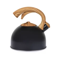 Elle Decor 3-Quart Black Whistling Tea Kettle With Wood Handle 18 Elle Decor 3-Quart Black Whistling Tea Kettle With Wood Handle -Household Kettle Shop GUEST 1c142223 aee9 4134 afdc 5c65de44b344