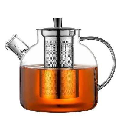 Itopfox Glass Teapot With Removable Infuser, Stovetop Safe Large Tea Pot For Blooming & Loose Leaf, Hand Crafted Kettle With Stainless Steel Strainer 10 Itopfox Glass Teapot With Removable Infuser, Stovetop Safe Large Tea Pot For Blooming & Loose Leaf, Hand Crafted Kettle With Stainless Steel Strainer - Image 8
