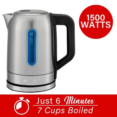 Brentwood 1500 Watt Stainless Steel 1.7 Liter Electric Kettle With 5 Temperature Presets In Silver 7 Brentwood 1500 Watt Stainless Steel 1.7 Liter Electric Kettle With 5 Temperature Presets In Silver - Image 5