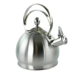MegaChef 2.8L Round Stovetop Whistling Kettle - Brushed Silver: Stainless Steel Tea Kettle, Flip-Up Spout, Induction Compatible 11 MegaChef 2.8L Round Stovetop Whistling Kettle - Brushed Silver: Stainless Steel Tea Kettle, Flip-Up Spout, Induction Compatible -Household Kettle Shop GUEST 21031573 654a 4aad a830 e3d8f1fe6ba2