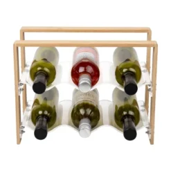 Mind Reader Modern Collection 6 Bottle Bamboo And Acrylic Wine Rack - Brown 9 Mind Reader Modern Collection 6 Bottle Bamboo And Acrylic Wine Rack - Brown -Household Kettle Shop GUEST 213d74bd 7971 4371 8c3d bf4edf00b889