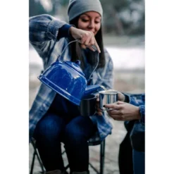 Stansport 2.6 QT Kiln Hardened Enamel Tea Kettle - Blue -Household Kettle Shop GUEST 25faeaf8 1fd5 4964 a25a 9a34d3368511