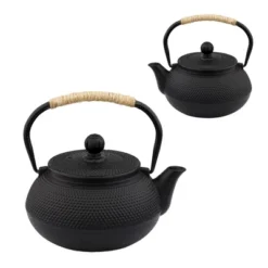 Itopfox Small Cast Iron Teapot With Stainless Steel Infuser For Loose Leaf Tea & Coffee, Stovetop Safe, Enamel Interior, Japanese Style, Black -Household Kettle Shop GUEST 2a3a079d e193 46a5 9ac8 1dc0d4da2708