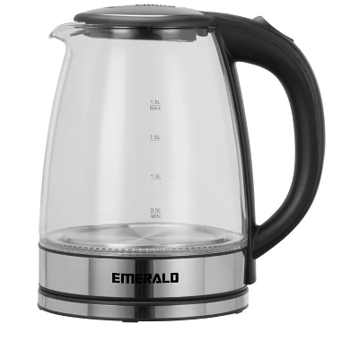 Emerald 1.8L Clear Glass Electric Kettle, Break Resistant, Rapid Boil, 1100W 10 Emerald 1.8L Clear Glass Electric Kettle, Break Resistant, Rapid Boil, 1100W - Image 8