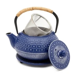 3 Piece Set Japanese Cast Iron Teapot - Loose Leaf Tetsubin With Handle, Stainless Steel Infuser, And Trivet 21 3 Piece Set Japanese Cast Iron Teapot - Loose Leaf Tetsubin With Handle, Stainless Steel Infuser, And Trivet -Household Kettle Shop GUEST 2b942ec4 2500 478d b2e8 0f1ff821518c