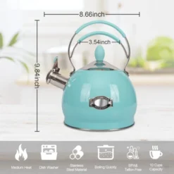 Itopfox Whistling Tea Kettle, Stainless Steel Teapot For Stovetop & Induction Cooktop, Fast Boiling Water Pot With Loud Whistle, Ergonomic Handle -Household Kettle Shop GUEST 2d27310e 2c4c 41ca a33f 7de01b6c5212