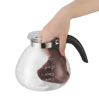 SharpChef Borosilicate Glass Stove Top Whistling Tea Kettle 12 Cup/48oz Capacity - BPA-Free, For Gas, Electric, And Glass Ranges 10 SharpChef Borosilicate Glass Stove Top Whistling Tea Kettle 12 Cup/48oz Capacity - BPA-Free, For Gas, Electric, And Glass Ranges - Image 8