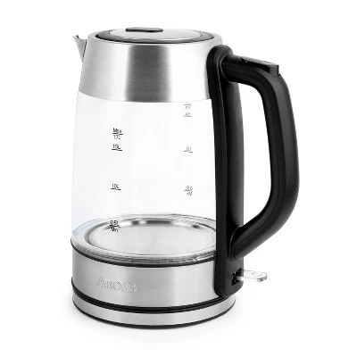 Aroma 1.7L Glass Electric Kettle: Stainless Steel Lid, Automatic Shut-Off, Ergonomic Handle, 1500W, Clear 3 Aroma 1.7L Glass Electric Kettle: Stainless Steel Lid, Automatic Shut-Off, Ergonomic Handle, 1500W, Clear