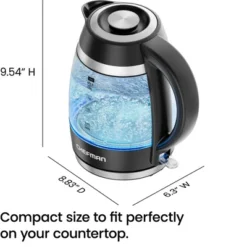 Chefman Rapid-Boil 1.8L Electric Kettle W/ Removable Lid And LED Indicator Lights - Black 16 Chefman Rapid-Boil 1.8L Electric Kettle W/ Removable Lid And LED Indicator Lights - Black -Household Kettle Shop GUEST 33499aaf a09f 4707 bc24 10711782eca4