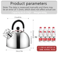 Itopfox 304 Stainless Steel Whistling Tea Kettle, 3 Quart Capacity, Suitable For Induction & Gas Stove Tops, Fast Boiling -Household Kettle Shop GUEST 38c112ec 188a 4779 9dc4 1b1e7f85f792