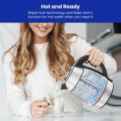 Chefman 1.8L Rapid-Boil Kettle With Keep Warm And Tea Infuser - Stainless Steel: Electric Water Boiler, 1500W, Silver 14 Chefman 1.8L Rapid-Boil Kettle With Keep Warm And Tea Infuser - Stainless Steel: Electric Water Boiler, 1500W, Silver -Household Kettle Shop GUEST 3add1c74 322d 4989 b97d becb97529ae9