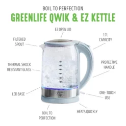 GreenLife Qwik And EZ Glass Kettle 18 GreenLife Qwik And EZ Glass Kettle -Household Kettle Shop GUEST 3c89012b bddc 41c8 b960 ec2547e2192d