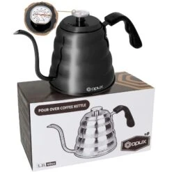 OPUX Gooseneck Pour Over Coffee Kettle With Thermometer, Premium Grade Stainless Steel Drip Kettle For Home Coffee Brewing Tea Barista, 40 Fl Oz