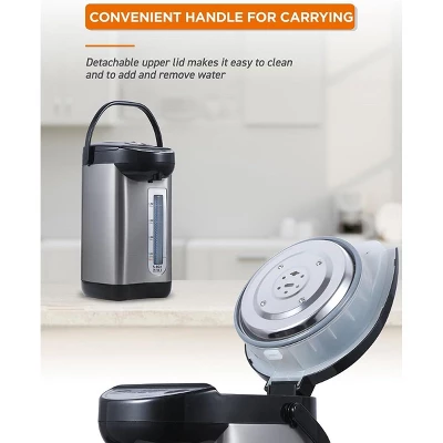 Commercial Chef Electric Hot Water Dispenser, 5.8 Qt., 360-Degree Base, 3 Dispensing Modes, Chlorine Removal, Stainless Steel 8 Commercial Chef Electric Hot Water Dispenser, 5.8 Qt., 360-Degree Base, 3 Dispensing Modes, Chlorine Removal, Stainless Steel - Image 6