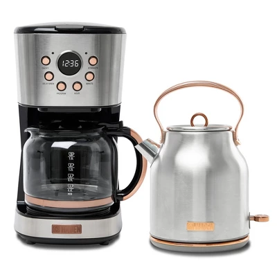 Haden Heritage 1.7 Liter Stainless Steel Electric Kettle Bundled With 12 Cup Drip Coffee Maker, Coffee Machine With Auto Shut-Off, Steel & Copper 8 Haden Heritage 1.7 Liter Stainless Steel Electric Kettle Bundled With 12 Cup Drip Coffee Maker, Coffee Machine With Auto Shut-Off, Steel & Copper - Image 6