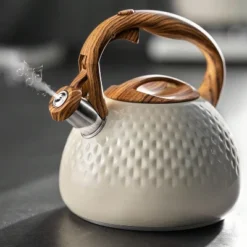 Itopfox Tea Kettle With Wood Pattern Handle, Loud Whistle, Food Grade Stainless Steel, Anti-Hot Handle, Rust-Resistant, Suitable For All Heat Sources 20 Itopfox Tea Kettle With Wood Pattern Handle, Loud Whistle, Food Grade Stainless Steel, Anti-Hot Handle, Rust-Resistant, Suitable For All Heat Sources -Household Kettle Shop GUEST 450cbeba 7d3d 4394 8f61 b958251ad3ab