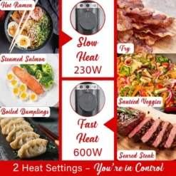 Brentwood 600-Watt 1.6-Qt. Multifunction Electric Hot Pot Cooker With Ceramic Non-Stick Ceramic Coating And Stainless-Steel Food Steamer, Black -Household Kettle Shop GUEST 47f9fad8 5da6 471b 8b5a ffa135fe25c3