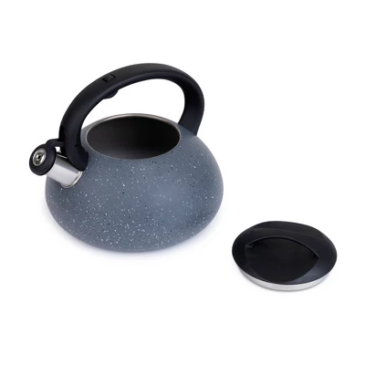 Elle Décor 3 Quart Stovetop Whistling Tea Kettle, Granite Finish, Fast Boil For Gas & Electric Stovetops 6 Elle Décor 3 Quart Stovetop Whistling Tea Kettle, Granite Finish, Fast Boil For Gas & Electric Stovetops - Image 4