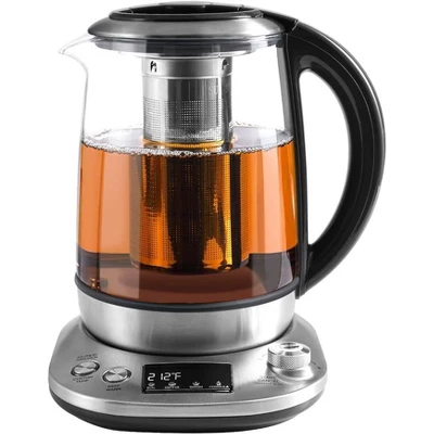 Mecity Electric Tea Kettle - 1.7L Glass, Temp Control, Preset Programs, Removable Infuser, 1200W 11 Mecity Electric Tea Kettle - 1.7L Glass, Temp Control, Preset Programs, Removable Infuser, 1200W - Image 9