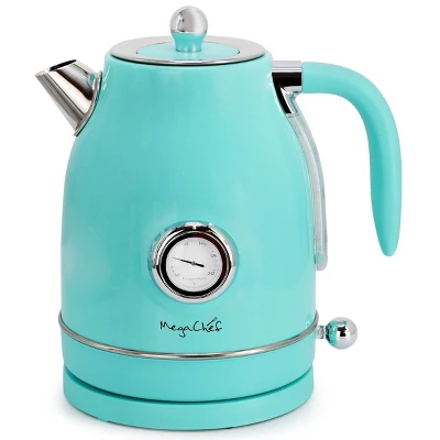 MegaChef 1.7 Liter Electric Tea Kettle & 2 Slice Toaster Combo In Turquoise: Small Water Boiler, Cordless, BPA-Free 9 MegaChef 1.7 Liter Electric Tea Kettle & 2 Slice Toaster Combo In Turquoise: Small Water Boiler, Cordless, BPA-Free - Image 7