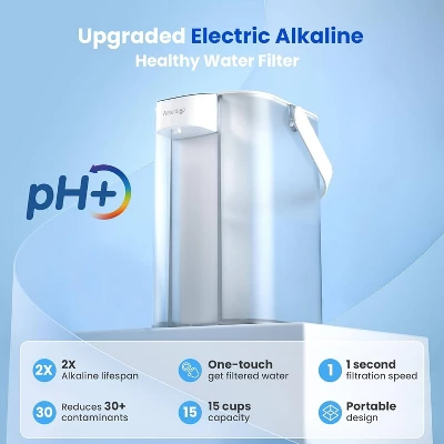 Waterdrop Alkaline Electric Water Filter Pitcher With 3 Extra Replacement Filter 4 Waterdrop Alkaline Electric Water Filter Pitcher With 3 Extra Replacement Filter - Image 2