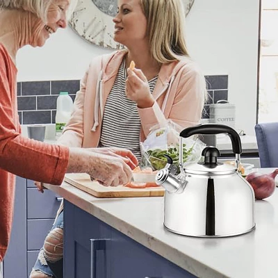 Itopfox Stainless Steel Whistling Tea Kettle For Stovetop, 2.64 QT With Cool Grip Handle, Fast Boiling For Tea, Coffee, Milk, Durable & Safe 8 Itopfox Stainless Steel Whistling Tea Kettle For Stovetop, 2.64 QT With Cool Grip Handle, Fast Boiling For Tea, Coffee, Milk, Durable & Safe - Image 6