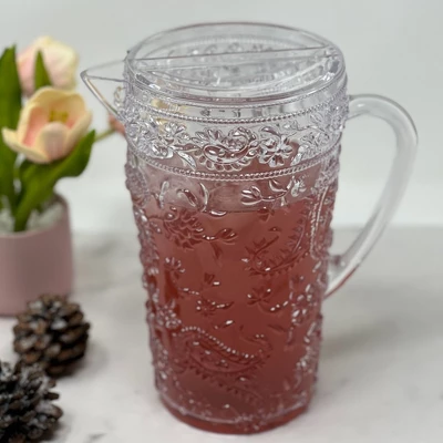 Gulches 2.5 Quarts Paisley Water Pitcher - Unbreakable, BPA-Free Plastic, Ideal For Drinks & Parties 4 Gulches 2.5 Quarts Paisley Water Pitcher - Unbreakable, BPA-Free Plastic, Ideal For Drinks & Parties - Image 2