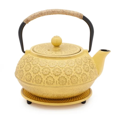 3 Piece Set Japanese Cast Iron Teapot - Loose Leaf Tetsubin With Handle, Stainless Steel Infuser, And Trivet 14 3 Piece Set Japanese Cast Iron Teapot - Loose Leaf Tetsubin With Handle, Stainless Steel Infuser, And Trivet - Image 12