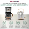 Haden Heritage 1.7 Liter Stainless Steel Electric Kettle Bundled With 12 Cup Drip Coffee Maker, Coffee Machine With Auto Shut-Off, Steel & Copper 2 Haden Heritage 1.7 Liter Stainless Steel Electric Kettle Bundled With 12 Cup Drip Coffee Maker, Coffee Machine With Auto Shut-Off, Steel & Copper -Household Kettle Shop GUEST 53821667 a5d8 4cc1 9d20 b7816a5ea04c