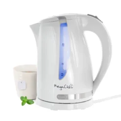 MegaChef 1.7Lt. Plastic Electric Tea Kettle- White -Household Kettle Shop GUEST 53c31598 d9e3 4a89 b823 9673a34c3b31