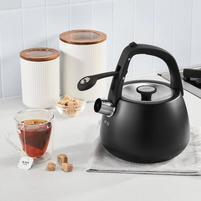 Cuisinart 2qt Stainless Steel Stovetop Kettle Matte Black CKS-25MBK: Whistling Tea Kettle, Large Handle, Flip-Up Spout 4 Cuisinart 2qt Stainless Steel Stovetop Kettle Matte Black CKS-25MBK: Whistling Tea Kettle, Large Handle, Flip-Up Spout - Image 2